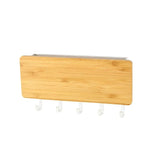 Popxstar Wall Hanging Bamboo Key Hanger Holder Wall Organizer Rectangle Key Rack Hooks Coat Hooks Home Decoration Coat Hanger