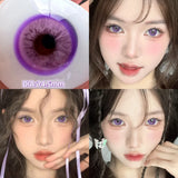 Popxstar  2pcs/pair Gray Colored Contact Lenses for Eyes Beauty Purple Halloween Makeup Lens Natural Look Brown Blue Big Eye Lens
