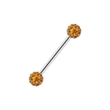 Popxstar piercing women 16mm Stainless Steel Shiny Rhinestones Tongue Nails Piercing Body Studs Piercing Tongue Rings Body Jewelry for Hot Women Girls