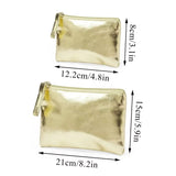 Popxstar PU Leather Zipper Storage Bag Multifunctional Outdoor Portable Coin Key Organizer Card Holder Silver Coin Purse Wallet Travel