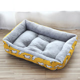 Popxstar  Square Dog Bed (S-3XL) Large Pet Dog House Cushion Kennel Soft Fleece Nest Dog Cat Baskets Mat Winter Waterproof Accessories