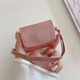 Popxstar  Luxury Business Earphone Bag For AirPods 4 Case Solid Color Matte Leather Portable Protection Cover For AirPods 1 2 3 Pro 2 2nd