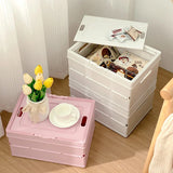 Colorful Foldable Storage Box Toy Rack Suitcase Stationery Organizer Women's Bag Basket Home Organization Garden