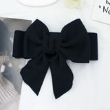 Popxstar  New Fashion Elegant Large Bow Elastic Belts for Women Wide Side Belt Dress Female Jeans Waistband Trouser Accessory