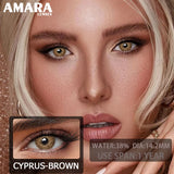 Popxstar  1 pair Colored Contact Lenses Natural Look Green Lenses Gray Contact color Lenses Beauty Pupil Eye Cosmetics Yearly Use