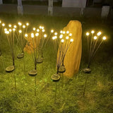 Popxstar Solar LED Light Outdoor Waterproof Garden Sunlight Powered Landscape Lights Firefly Garden Lights Lawn Garden Decor Solar Light