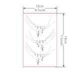 Popxstar  1 Sheet Foot Lace Tattoo Sticker Waterproof and Durable Temporary Tattoo