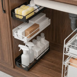 Carbon Steel Narrow Storage Rack Wall Mounted Space Saving Expandable Gap Shelf Punch Free Sliding Storage Rack Pantry