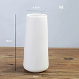 Popxstar  Simple European Ceramic Dried Flower Vase Dinner Table Dried Flower Pot Decor Home Hotel Coffee Shop 1 piece