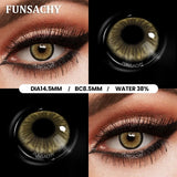 Popxstar  1 Pair Big Black Contact Lenses Beautiful Pupils for Eyes Colored Softlens Natural Brown Grey Lens Contacts Yearly Lens