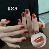 1-12pcs TC Semi Transparent Maillard Brown Solid Color Gel Nail Polish Pure Desire Pink Nails Red Nais White Nails Nail Art