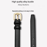 Popxstar Belt Ladies Fashion Hundred with Jeans Belt Female Simple Korean Version of the Senior Sense of Tide Ins Wind Trouser Belt Black