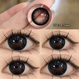 Popxstar  2pcs Color Contact Lenses For Eyes Nature Circular Myopia Prescription Beauty Pupil Dark Brown Eye Lenses Free Shipping