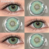 Popxstar  1 Pair New Color Contact Lenses for Eye Beautiful Pupil Fashion Blue Soft Lenses Gray Natural Contacts Yearly Cosmetics