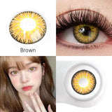 Popxstar Myopia With Diopter Lenses Cosplay Color Contact Lenses For Eyes Brown Blue Red Green Halloween Yearly Use 2pcs/pair