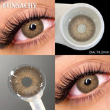 Popxstar  1pair METATRON Color Contact Lenses for Eyes Brown Eye Contacts Gray Pupils Yearly Use Women Cosmetics Color Eye Lens