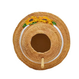 Creative Straw Hat Shape Bird House Wall-Mounted Circular Bird Breeding Box Handmade Decorative Hanging Bird Nest Backyard