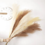 Popxstar  10pcs Fluffy Pampas Grass Artificial Simulation Plant Flowers  for Wedding Boho Bouquet Home Party Decoration Reed Floral Decor