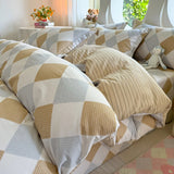 Small fresh pastoral cotton printing four-piece series bed sheet family student dormitory four-piece set
