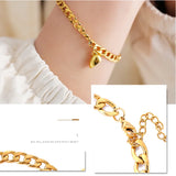 Popxstar Valentines Day Gift 2Pcs/set Magnet Couple Bracelets Heart Attraction Bracelet Stainless Steel Charm Simple Cuban Chains Key Lock Jewelry Gifts