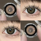 Contact Lenses Cosmetic Brown Gray Softlens Kawaii Contacts for Eye Beauty Makeup