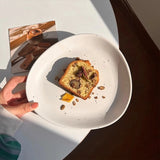 Popxstar  Korean Ins Style Triangular Plate with Splashed Ink Tableware Ceramic Dessert Plate Cake Plate