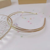 Popxstar New Thin Gold Color Headbands Women Multilayer Alloy Hair Hoop Double Root Metal Hair Bands Hair Accessories Smooth Head Hoop