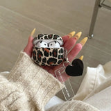 Korean Leopard Print Headphone Case For Apple Airpods Pro 3 4 2 Pro Cover Silicone Cute Headset Cases For Airpod Pro2 Funda Capa