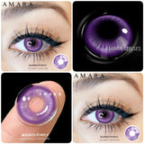 Yellow Contact Lenses for Eyes 2pcs Anime Cosplay Colored Lenses Purple Crazy Halloween Lenses Contact Lens Beauty Makeup