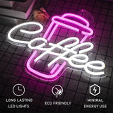 Coffee Led Neon Signs For Wall Decor, For Living Room Bistro Cafe Shop Man Cave Party Led Art Wall Decorative Lights