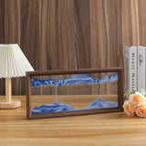 Wooden Frame 3D Sandscape Moving Sand Art Picture Quicksand Hourglass Craft Square Flowing Sand Painting Office Home Decor Gifts