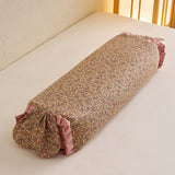 Popxstar  1Pc Floral Ruffles Yoga Cervical Pillow Pure Cotton Buckwheat Pillow Health Care Stick Pillow Cervical Physiotherapy Neck Pillow