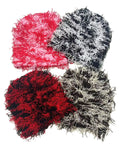 Popxstar Distressed Balaclava Beanie Hat Embroidery Private Woven Tag Label Grassy Distressed Knit Ski Mask