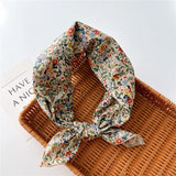 Popxstar 58cm Square Cotton Flower Neck Scarf Hair Band Fashion Print Wrap Hairband Headband Hairscarf Turban Kerchief Bandanas
