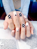 Popxstar 24Pcs/Set Long T Glitter Wearing Reusable False Nails Nail Art Full Cover Artificial Fake Nails Ballerina False Nail