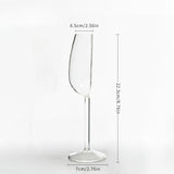 Popxstar  Elegant Half Glass of Red Wine Glass Creative Fun Gift Glass Champagne Wine Goblet Half