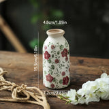 Popxstar  Retro Pastoral Ceramic Vase Home Furnished Ice Cracked Flower Pot Decorative Dry Flower Hydroponic Flower Arrangement Device
