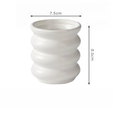 Popxstar  Creativity Circle Gargle Cup Ceramics Toothbrush Holder Minimalist Couple's Cup Home Bathroom Supplies Bathroom Accessories Gift