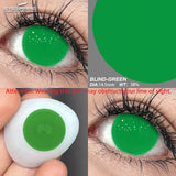 Popxstar Cosplay Color Contact Lenses for Eyes 1Pair Halloween Lenses Blue Eye Contacts Black Lenses Yearly Anime White Eye Lens