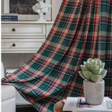 Popxstar Buffalo Check Plaid Curtains Farmhouse Design Semi Sheer Curtains   Christmas Decorations Rod Pocket for Kitchen/Living Room
