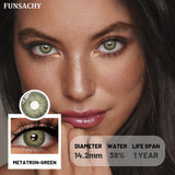 Popxstar  1pair METATRON Color Contact Lenses for Eyes Brown Eye Contacts Gray Pupils Yearly Use Women Cosmetics Color Eye Lens