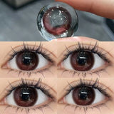 Popxstar 1 Pair New Color Contact Lenses with Myopia Degree High Quality Blue Eyes Colored Lens Makeup Beautiful Pupil Yearly Use