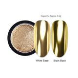 Popxstar Aurora Pearl Nude Pink White Nails Glitter Dust Chrome Moonlight White Rubbing on Powder Shell Mirror Pigment Nail Art Supplies
