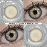 Popxstar  1Pair Colorcon Korean Lenses Color Contact Lenses For Eyes Natural Brown Soft Lens Gray Eye Contacts Makeup Cosmetic