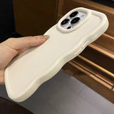 Popxstar Fashion Soft Curly Wave Case for iPhone 11 12 13 14 15 16 Pro Max 7 8 Plus X XR XS Shockproof Bumper Cover Capa Aesthetic