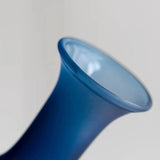 Blue frosted glass vase Hydroponic fresh flowers flower arrangement desktop ornament home office hotel decoration