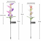 2pcs Colorful LED Solar Garden Light Automatic Color Changing Waterproof LED Garden Light for 1.2V/AA/600mAh