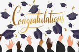 Popxstar Graduation Backdrop Congrats Gold Class of Grad Photocall Decoration Photography Background Photo Banner