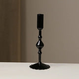 Popxstar  Retro Glass Candle Holder Wedding Supplies Candlelight Dinner Candlestick Props Ornament High Footed Candlestick Home Decoration