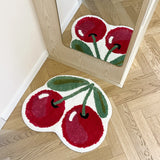 popxstar Pink Cherry Super Soft Handmade Tufting Rug Kid Room Decoration Salon Thick Pile Rug Irregular Carpet For Living Room Home Decor
